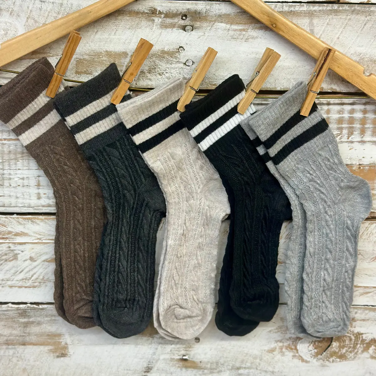 Varsity Striped Ankle Socks Multi-Pack - 5-Pair Retro Athletic Aesthetic Bundle