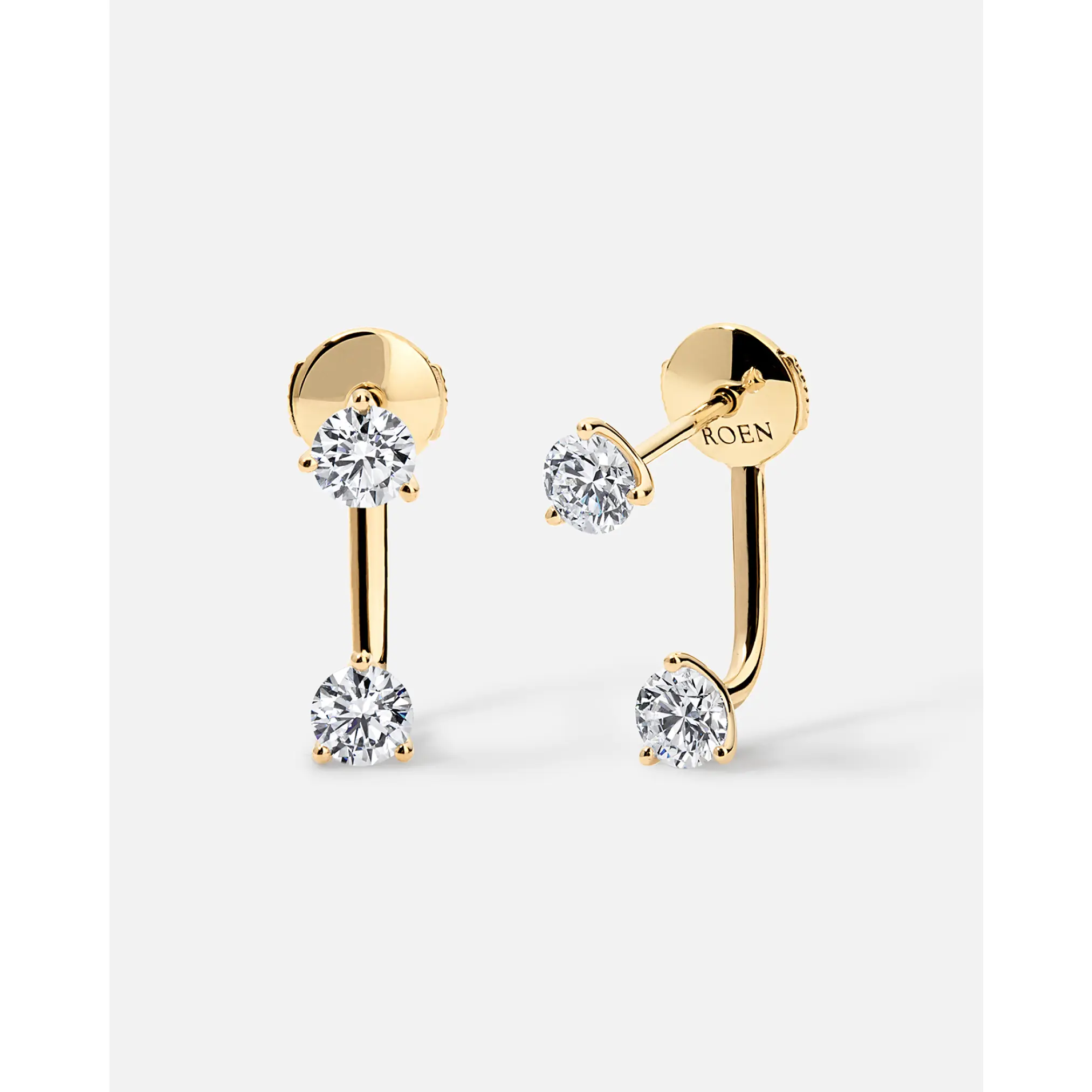 HARU “Duo” Floating Diamond Studs