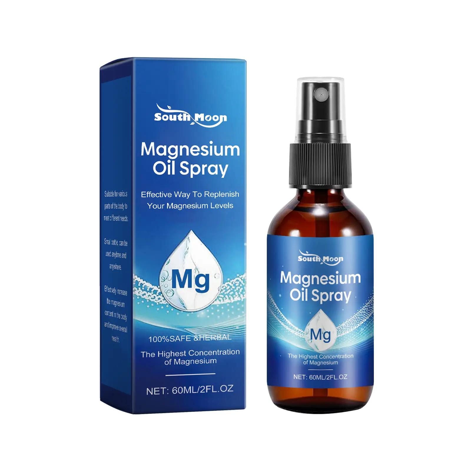 Magnesium Oil Spray, Magnesium Spray for Sleep & Relaxation for Adults, Fast-Absorbing Magnesium Oil Spray for Muscle Recovery & Restful Sleep, Natural Topical for Daily Wellness - 2 fl oz