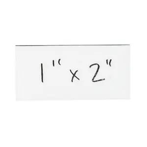 212 MAIN White Magnetic Warehouse Labels - 1x2 in. Pre-Cut Magnetic Vinyl, Reusable Write-Wipe Tags, Wet/Dry Marker Compatible, Pack of 25