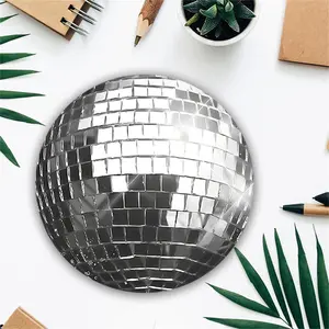 Round Disco Ball Mouse Pad, 1 Count Creative Aesthetic Design Mouse Pad, Desk Accessory for Home Office, Computer Accessories, Mousepad, Non Slip Mousepad