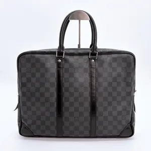 Pre-owned Louis Vuitton canvas Tote Bags Damier Graphite Porte Documents Voyage GM Briefcase Bag