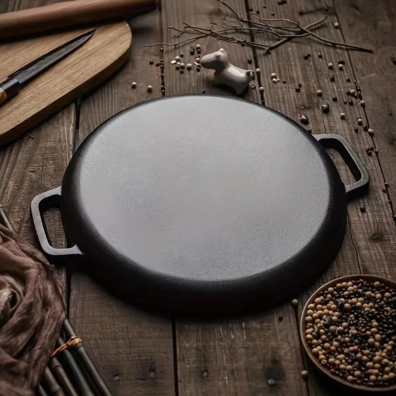 Non-Stick Cast Iron Grill Pan |   Multifunctional - Perfect for Grilling, Camping & Outdoor Cooking, Easy to Clean