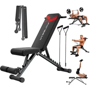 Adjustable Weight Bench, 660LBS Foldable Workout Bench for Full  Strength , Multifunctional Bench Press Incline Decline Bench -  for Beginners and Professional Use