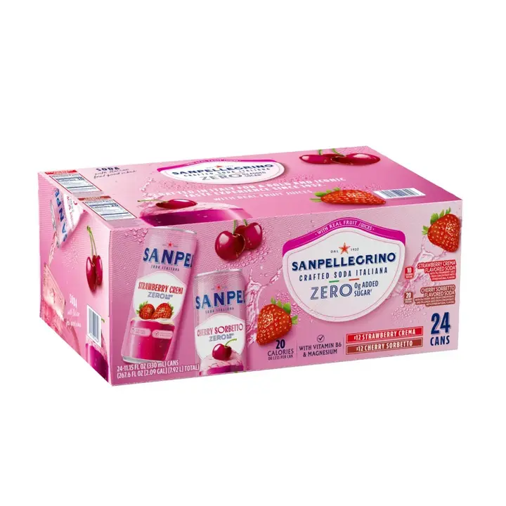 Sanpellegrino Zero Sugar Crafted Soda Italiana Variety Pack, 11.15 fl oz, 24-Count