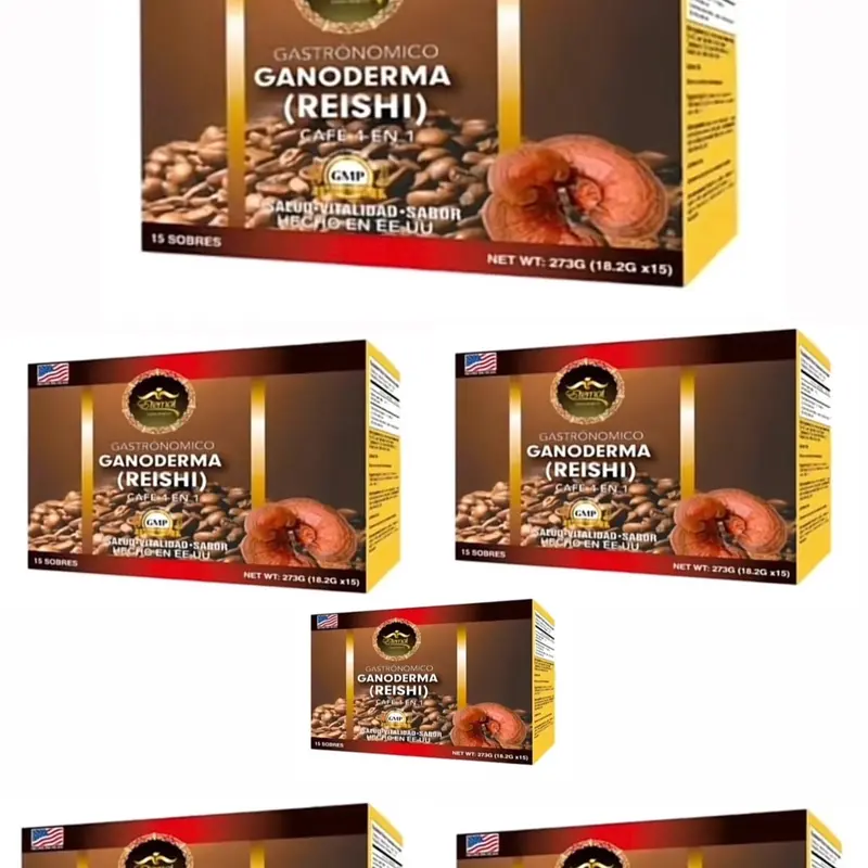 SPECIAL! 6 boxes of Ganoderma Coffee - Unique Blend of Coffee & Ganoderma Lucidum Extract - 18 Robes - Refreshing Beverage - 72g (12g ea) Bean