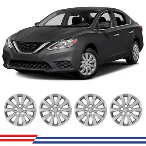 WOLFSTORM 16 Inch Hubcaps Wheel Cover Fit for 2013-2019 NISSAN SENTRA and 2011-2017 NISSAN LEAF