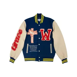 Navy Grace Varsity Unisex Jacket
