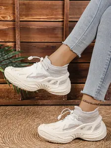 Women's tennis shoes, Tennis walking shoes, Running tennis shoes, featuring soft, breathable, lightweight mesh design for comfort and performance. The thick sole adds height while offering a trendy look, suitable for sports, fitness, daily outings