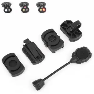 Tactical Helmet Light with White Red IR LED Task Lamp, Military Helmet Accessories Mount for Mich Fast Helmet Molle System Picatinny Rail, Survival Signal Light for Outdoor Hunting