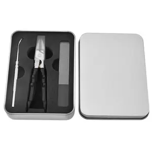 Black Anti-Slip Grip Gear Lock Nail Clipper Set with Ultra-Sharp Tips for Precise Access to Nail Grooves Professional-Grade Manicure Tool for Men Seniors Curved Sharp Blades Non-Slip Ergonomic Handle Durable Safe Construction