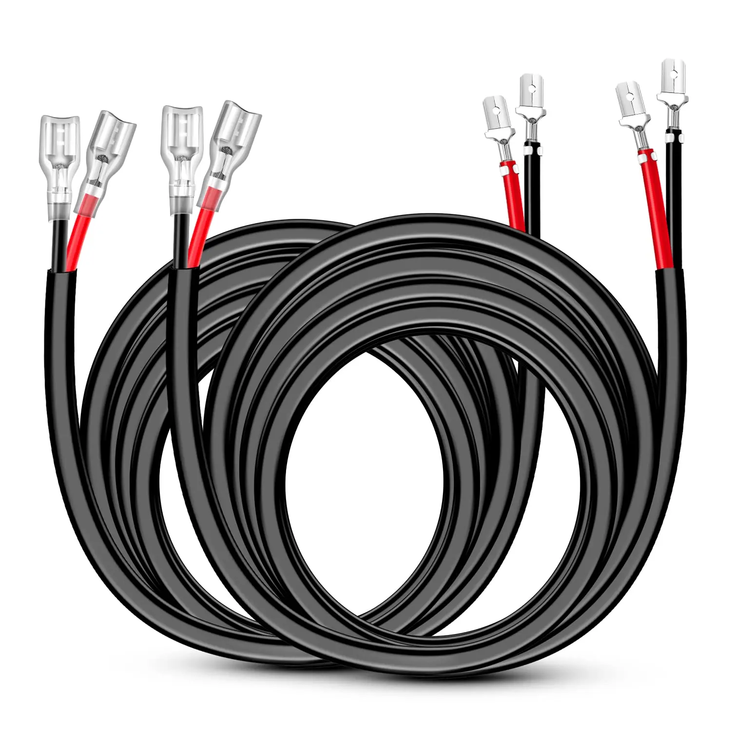 Nilight LED Light Bar Wiring Harness with 2-Piece 12 AWG 10-ft Copper Wire Extension Kit, Offroad Lighting System for Cars, Jeeps, Motorcycles, Boat, Trailers, Ships