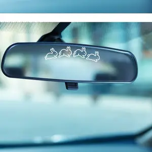 Quad Rabbit Jumping Car Decal - Fun and Unique Car Sticker for Vehicle Decoration