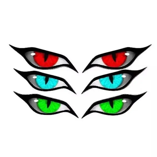 6Pcs Evil Eye 3D Decal Set, Funny Scary Vinyl Car Stickers for Cars Trucks SUVs, Waterproof Long-Lasting Bumper Window Wall Decor
