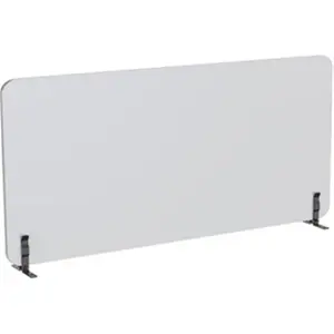 212 MAIN 60 in. Desk-Mounted Acoustic Desktop Privacy Screen Panel, Light Gray, Acoustic Privacy