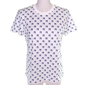 Pre-owned HERMÈS Cotton Small Leather Goods Hermes Clou Medor Interlock TShirt
