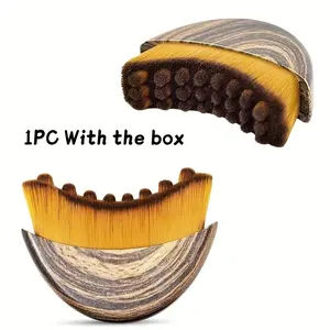 1pc Manual Lymphatic Cleansing Brush, Suitable for Sensitive Skin & Lymphedema, Oval Shape with Bristle Design, Easy to Use, Made of Plastic,with the box