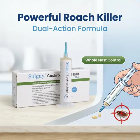 Sulguy Cockroach Solution Roach Repellent Kit - 1 Pack (30g Gel Tube, Plunger, Tip) - High Efficiency, Long Lasting Home Use Bug Control Solutions for Anti Cockroach Indoor Insect Control (American, German Roaches)