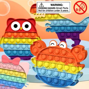 Cute Push Pop Bubble Sensory Toy, 1 Count Stress Relief Fidget Toy, Sensory Popper Fidget Toys, Stress Relief Toy for Kids, Stress Relief Fidgeting