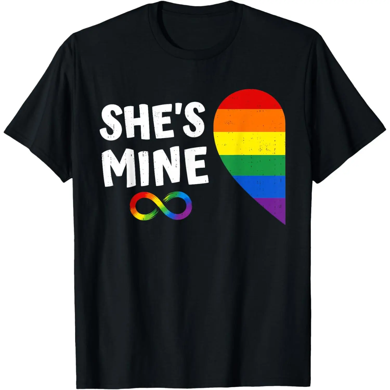 Shes Mine Pride Lesbian LGBTQ Matching Couples Women T-Shirt