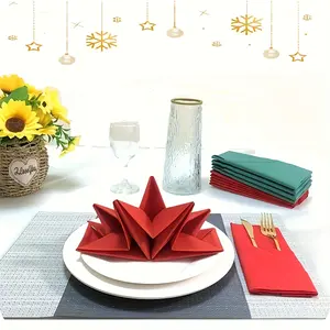 25 elegant tuxedo napkins,  tableware pockets, disposable linen handfeel napkins, pre-folded, suitable for dinner