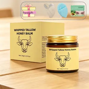 Premium Honey Tallow Repair Balm, Smooth Light Texture, Long-lasting Hydration for Dry, Sensitive Skin on Face, Lips and Whole Body