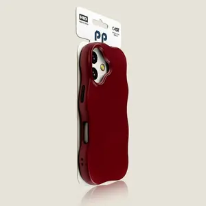 JIACC Minimalist, Textured, and Colorful Dual-Layer Wavy Phone case Artistic Blending Style For iPhone 17 16 15 14 13 12 11 Pro Max Plus Air E, Shockproof, Protection Durable, Gifts for Her/Him/Friends