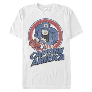 Men's Marvel Distressed Classic Captain America T-Shirt