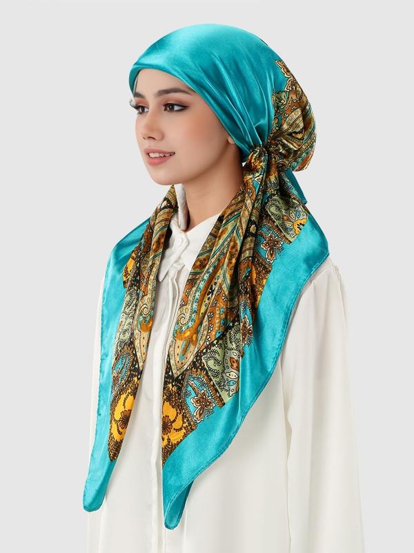 Elegant Satin Hijab Scarf, Soft Breathable Fabric, Easy Sweat Absorption, Perfect for Daily Wear, Elastic Fit Design Elegant Satin Hijab Scarf, Soft Breathable Fabric, Easy Sweat Absorption, Perfect for Daily Wear, Elastic Fit Design
