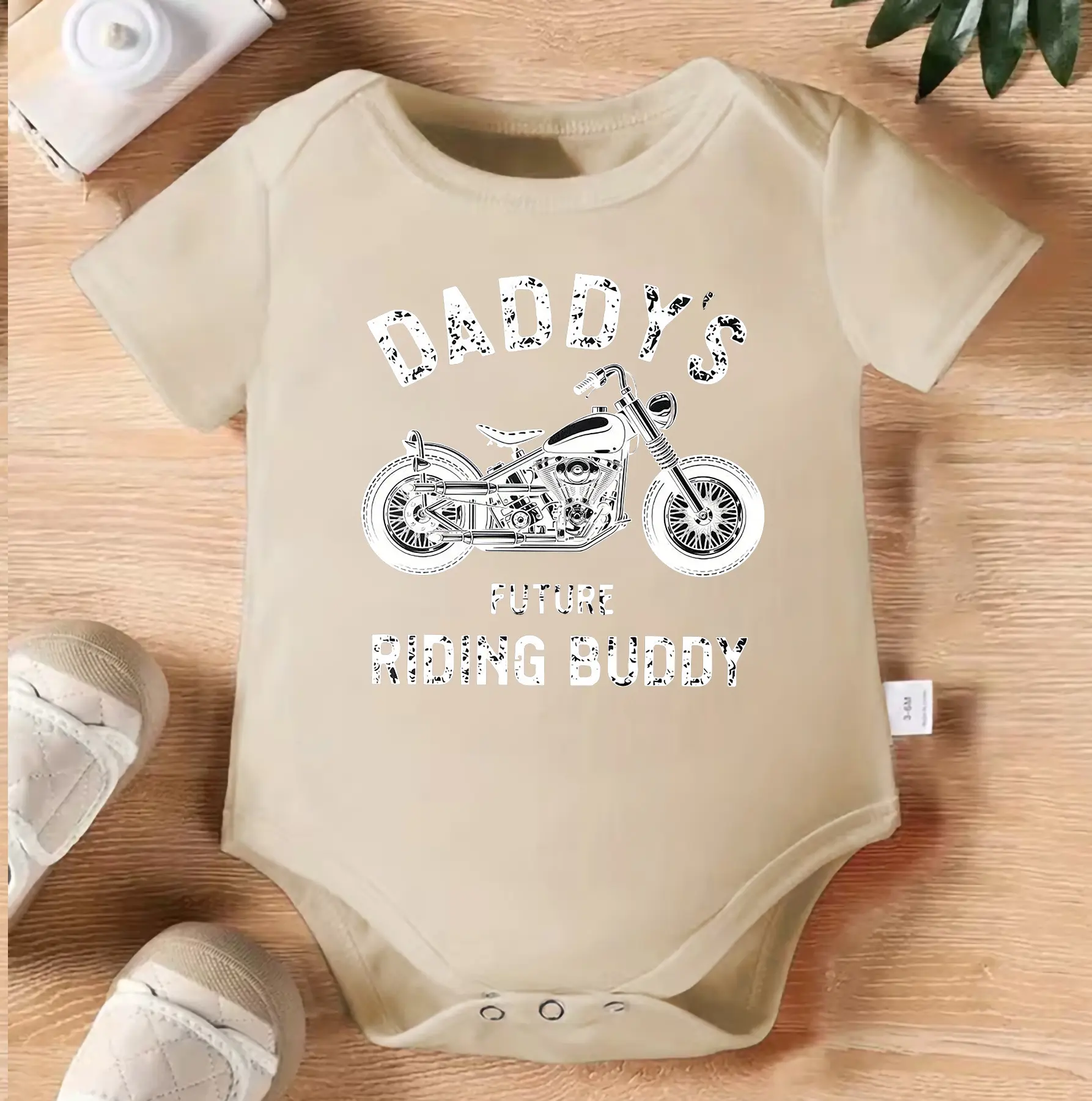Daddy's Future Riding Buddy Baby Bodysuit, Motorcycle Baby Onesie, Biker Infant Romper, New Dad Gift, Baby Shower Outfit, Newborn Rider Clothes