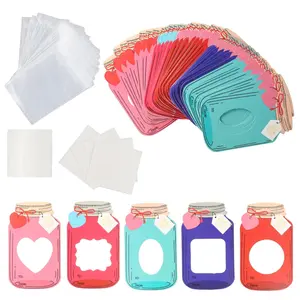 Pack of 50 Valentines Card for Kid Candy Pouches Classroom Birthday