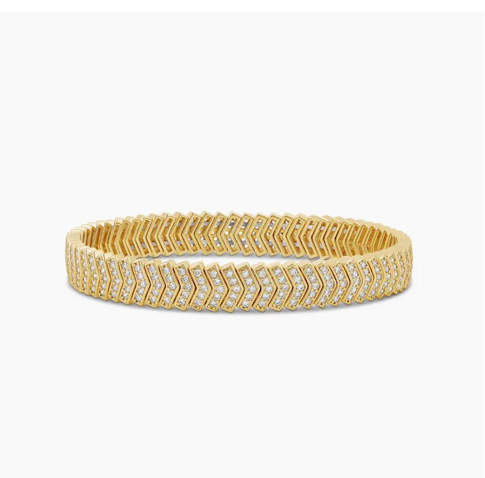 Pave Zipper Pulsera Stretchy