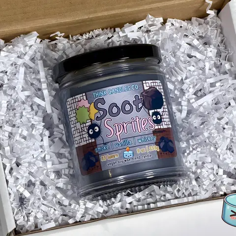 Soot Sprites Candle | Hand Poured Vegan Wax Blend Candle | 9 oz, 4 oz, 2 oz Snap Bar