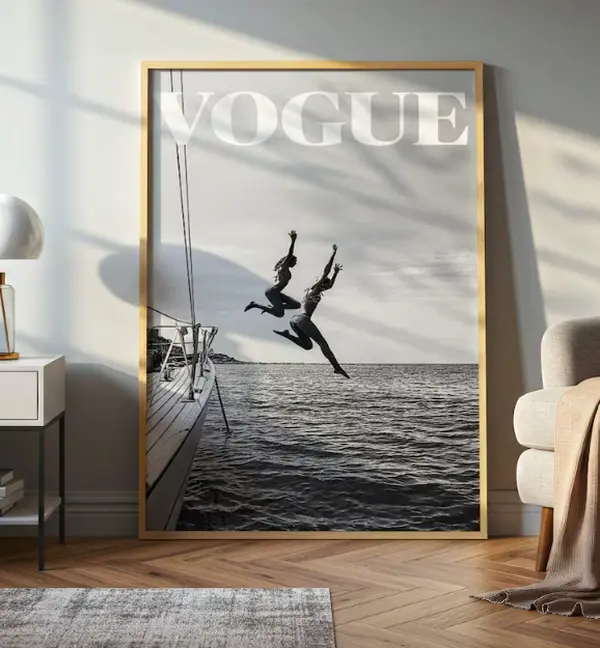 VOGUE Editorial Ocean Jumping Wall Art Poster [ NO FRAME ]