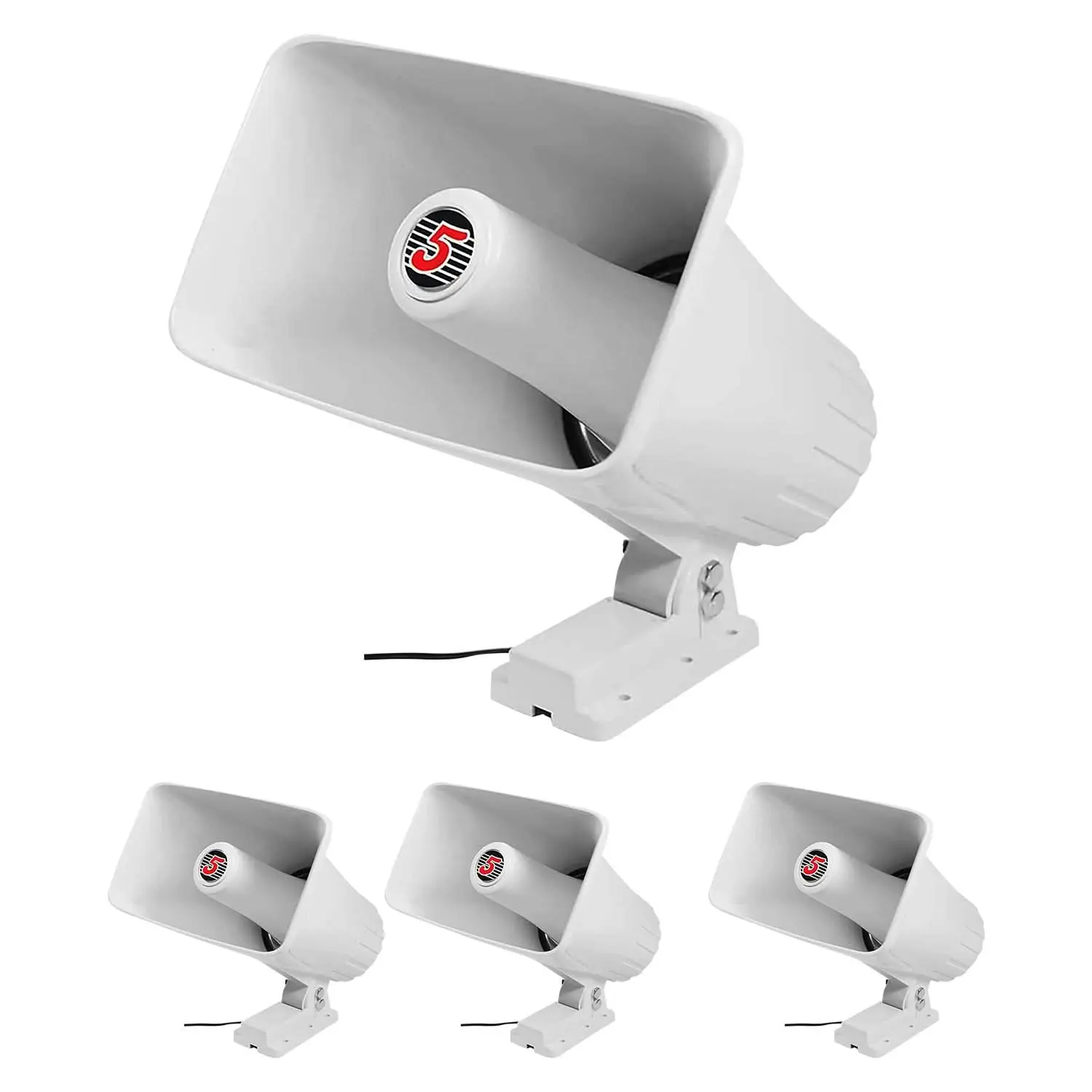 5 Core 8 Inch PA Horn 250W Loud Speaker Bull Horn Loud Audio 8Ohm All Weather Indoor Outdoor Use