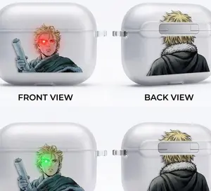 Thorfinn Anime AirPods Case with Keychain, Frosted PC Protective Cover for AirPods Pro, Vinland Saga Manga Earbuds Case Gift for Him Her