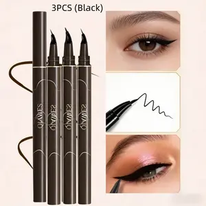 3-Pack Quick-Dry Waterproof Eyeliner Pencils, Ultra-Fine Tip, Smudge-Proof Long-Lasting Makeup, Sweat Resistant Liquid Eye Liner