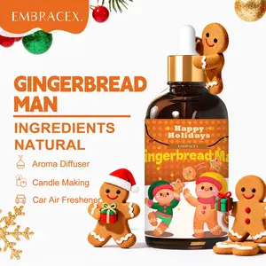 100ML Gingerbread Man Essential Oils, Food Scented Aromatherapy, Humidifier Diffuser, DIY Soap Candle Bath Car Air Freshener