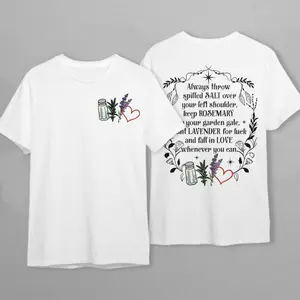 Comfort Colors® Salt Rosemary Lavender Love Front and Back Sweatshirt, Practical Magic Sweatshirt, Halloween Sweatshirt, Witchy Hoodie
