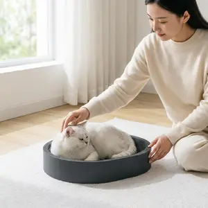 Mizusu Oval Cat Scratching Board Cat Bed Integrated Wear-resistant Scratch-resistant Non-shedding Corrugated Paper Cat Claw Bowl Cat Toy Cat Supplies