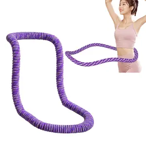 Spring-Loaded Weighted Hula Hoop for Fitness - Portable, Silent Anti-Jam Structure, Compact Lightweight Design, Easy to Carry and Store