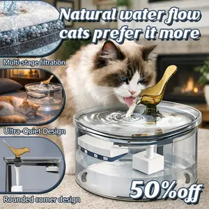 【10,000+ Favorited!】Cat Water Fountain, Flowing Water for Pets to Drink, Quiet Cat Water Dispenser, Automatic Circulating Pet Drinking Fountain for Cats and Dogs, Encourages Hydration Natural Flow Quiet Automatic Circulating Dispenser