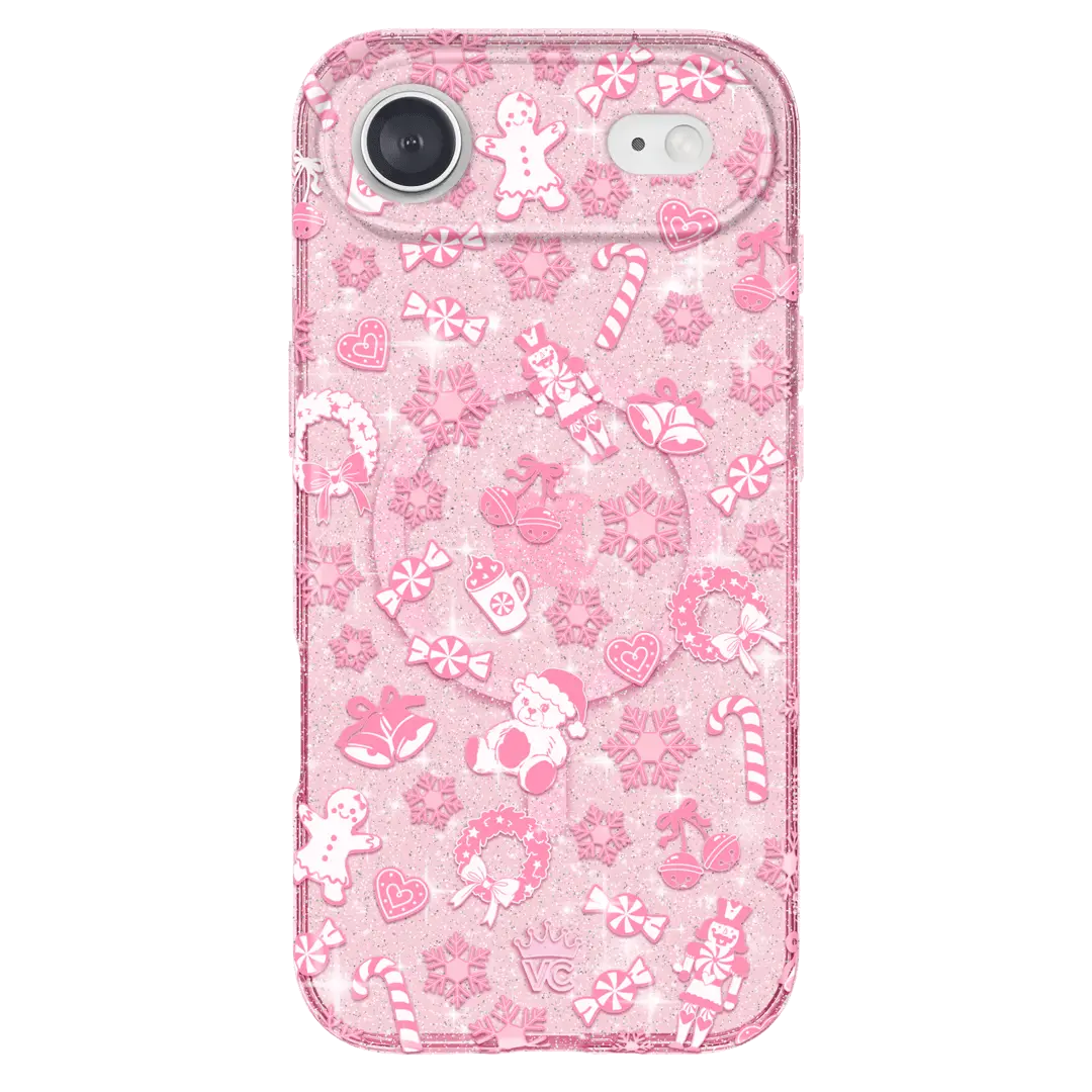 Velvet Caviar Blush Pink Christmas Glitter Casing for iPhone Smartphones, Handheld Cellphone Devices, Smartphone, Accessories