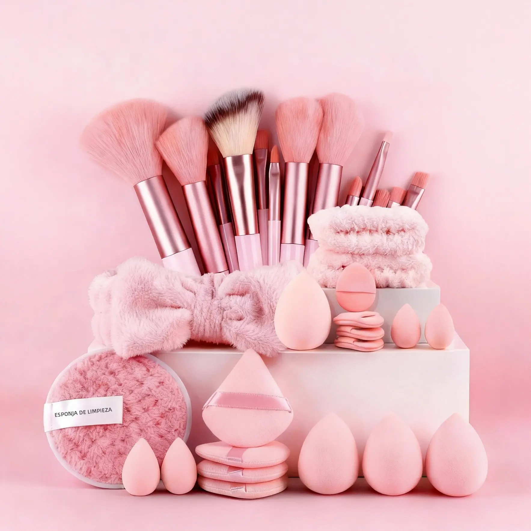 2026 Best Selling 40PC Makeup Tools Set Complete Cosmetic Kit Beauty Sponge Facial Cleansing Puff for Women Girls Daily Makeup & Skin Care