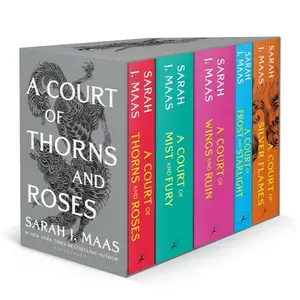 A Court of Thorns and Roses Paperback Box Set (5 books) (A Court of Thorns and Roses, 9) Paperback book by Sarah J. Maas book bundle
