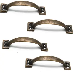 Pull Handles Vintage Style Barn Door Grab Handle Bronze Tone (Pack of 4)