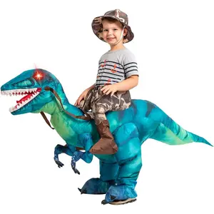 Inflatable Dinosaur Costume for Kids Halloween Costumes Boys Girls Funny Blow up Costume for Halloween Party Cosplay-