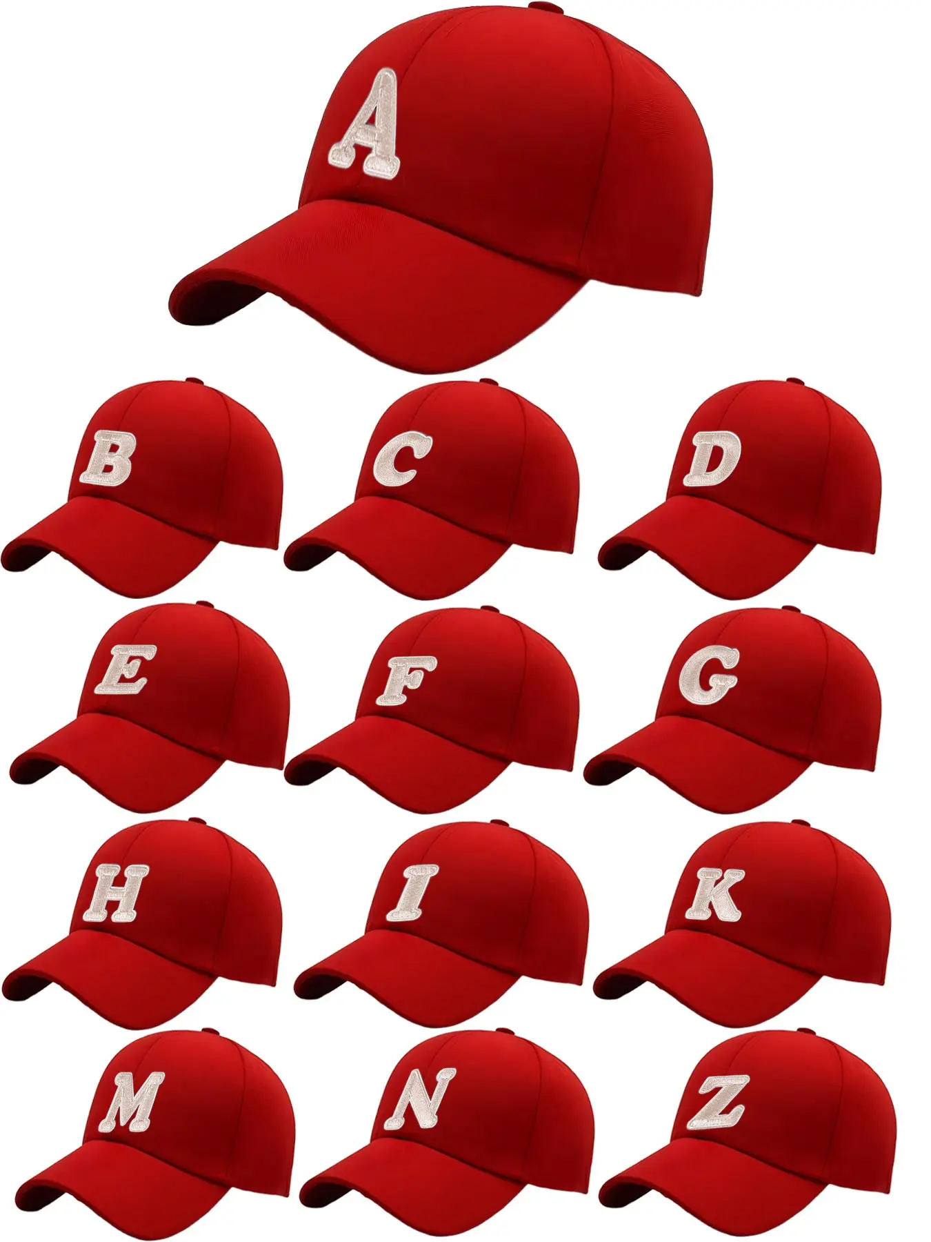 Customizable 26-Letter Pure Cotton Baseball Cap Adjustable for Women and Men - Stylish, Minimalist, Versatile for Daily Wear & Outdoor Sun Protection, Custom Initials Hat, Fitted Cap