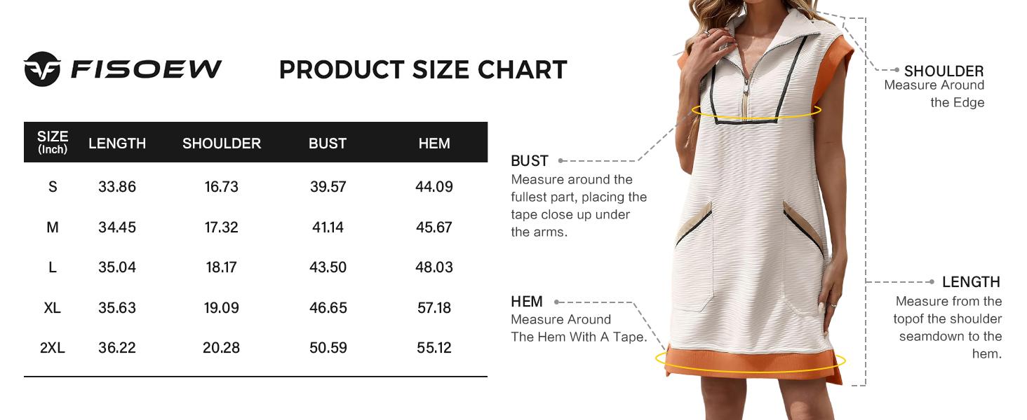 Fisoew Womens Summer Sleeveless Mini Dress Casual Half Zip Cap Sleeve Contrast Loose Sweatshirt Dresses
