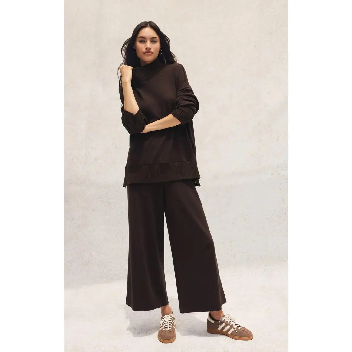 Scout Luxe Rib Pant - Chocolate Cherry